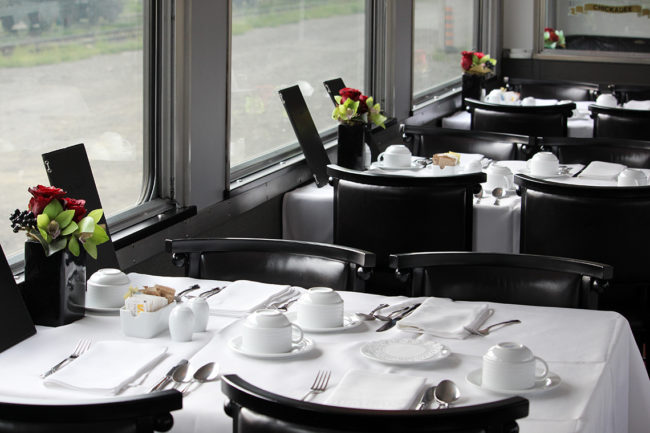 VIA Rail Dining Car - Excellent Service & Better Than Expected Menu Dining Car - Via Rail