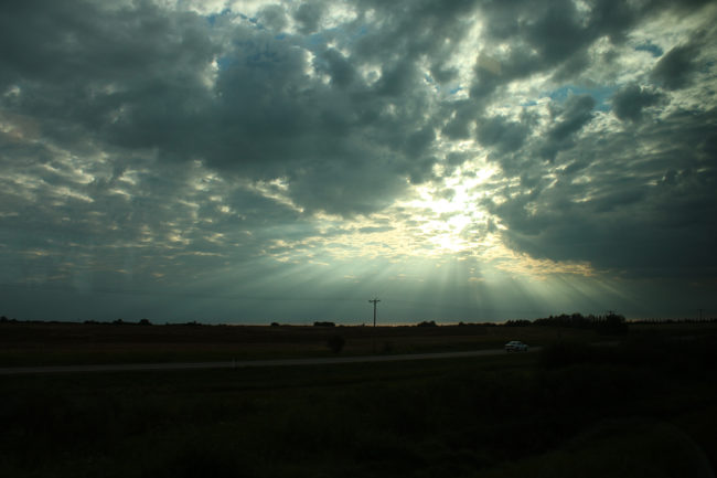 Sunset East of Qu'Appelle Valley Saskatchewan